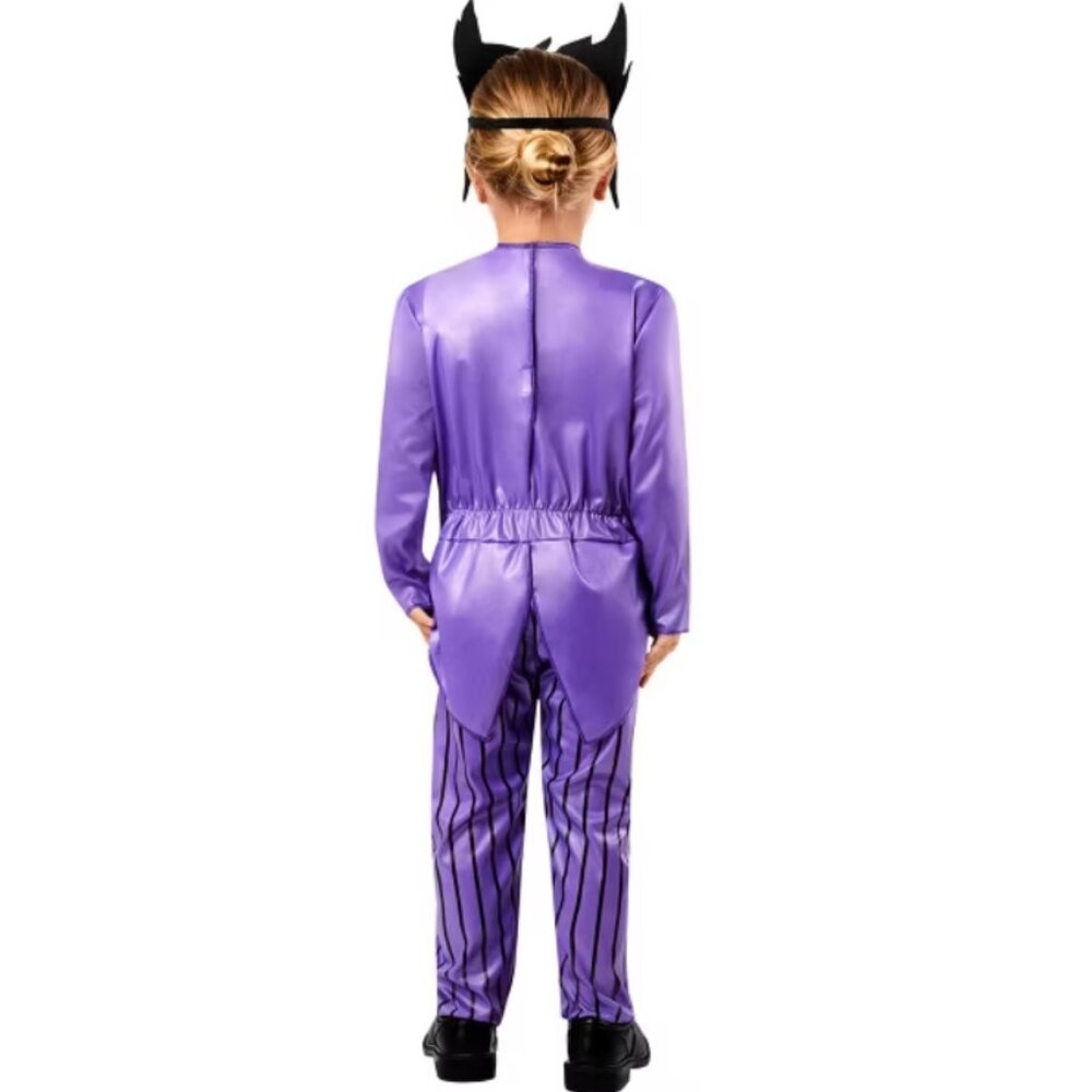 Batman Joker Halloween Costume 4T Jumpsuit Headpiece Toddler Boys Villain - Picture 2 of 5